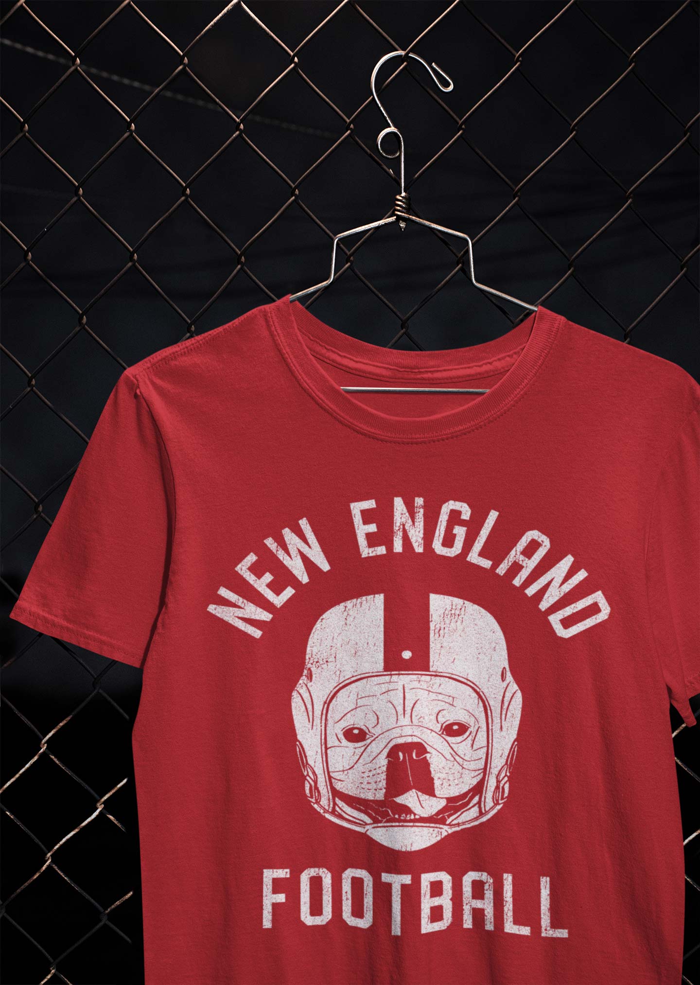 Måske kontakt Fremtrædende New England Football French Bulldog T-Shirt | Pawz Republic | Dog Tees